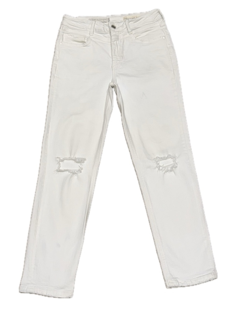 👖👠 PILCRO AND THE LETTERPRESS High-Rise Slim White Stretch‎ Jeans | Women's 27